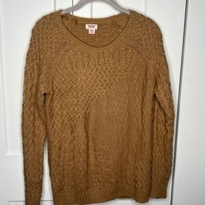 Mossimo Metallic Cable Knit Sweater Women’s Size Medium